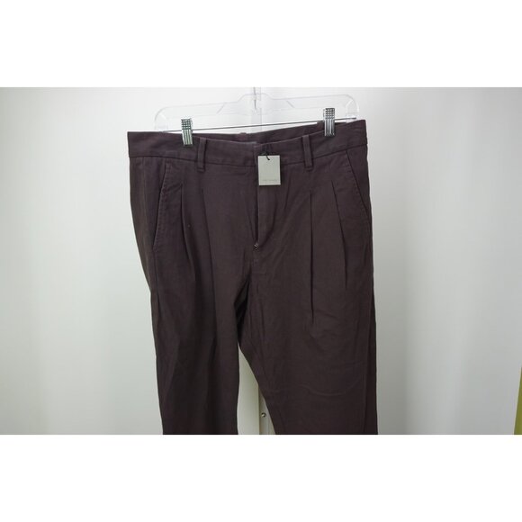 John Varvatos Keith Slim Hollywood Plum Mens Cotton Pants Sz 32 Brand New